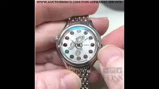 Fendi Crazy Carats Changing Hour Marker Diamond & Semi Precious Stone Watch