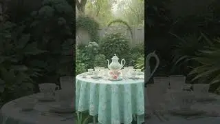 Romantic Garden Retreat: Shabby Chic Tea Table D&eacute;cor Ideas