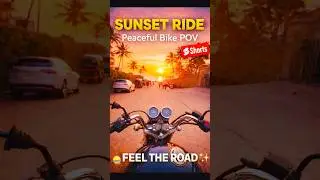 Sunset Ride 🌅 | Peaceful Bike POV | Feel the Road