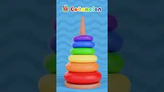 Learn Colors by Stacking The Rainbow Rings ⭕🌈 #cocomelon #educational #colors