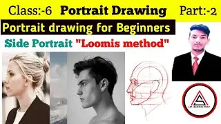 Portrait drawing|| Class:-6 (part:-2)|| #portraittutorial #loomismethod #onlineclasses