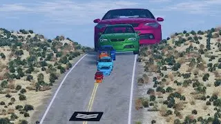 Tiny to Giant Every Size Car vs 500 KMH SPEED BOOSTER!  🚗💨💥 | Ultimate Speed Test