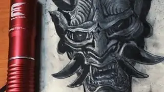 Tattoo Time Lapse Practice Japanese Oni |Yaggan's Tattoo Practice #tattoo #tattooartist #oni #japan