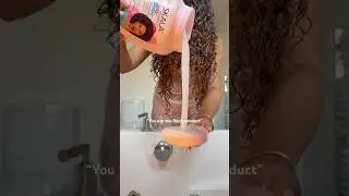 Pink Skala / I pour back any excess don&rsquo;t worry! #curls #curlyhair #skala #brasil #haircare