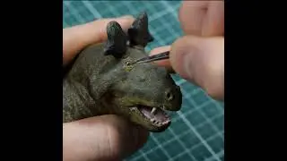 Estemmenosuchus in swamp Diorama #shorts  #diorama #estemmenosuchus #paleoart