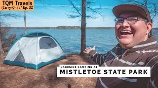 CAMPING along the LAKE at MISTLETOE STATE PARK + playing some DISC GOLF at Wildwood Park