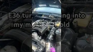 Tapping into my m50 manifold for boost gauge & BOV #e36 #e36turbo #m52b28 #bmw #e36bestcar