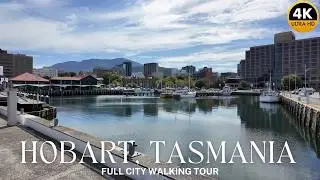 Hobart, Tasmania Australia Walking Tour 4K | 4K 60FPS 🇦🇺