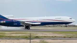 [4k] USAJet 727-200 windy landing at El Paso Intl Airport | 8/21/2021