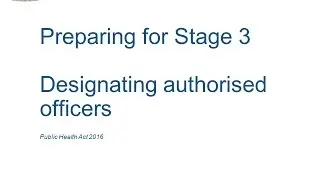 Designating authorised officers