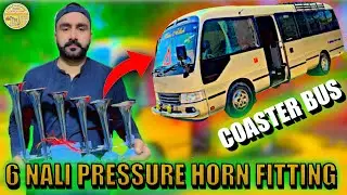 6 nali pressure horn fitting on coaster bus | pressure horn fitting