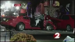 Woman killed in three car crash