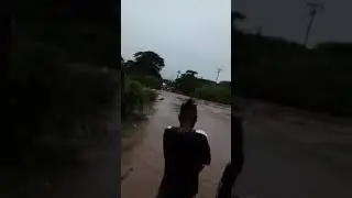 Rio Minho River in spate at Alley Bridge Clarendon