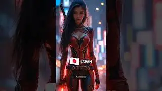 COUNTRIES AS FEMALE SUPERHEROES! #ai #aiart #countries #midjourney #midjourneyart #viralvideo