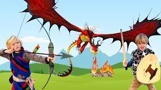 We Trained a Dragon to be our Best Friend | Dragon Videos with Sky and Finn