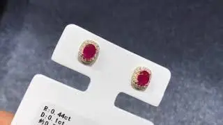 RUBY & DIAMOND STUDS