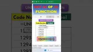 How to Use the UNICHAR Function in Excel &ndash; A Quick Guide #exceltech #excel