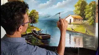PAISAGEM ÓLEO SOBRE TELA (SPEED PAINTING)