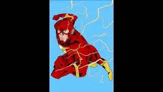 Flash Drawing + Coloring Timelapse #shorts #art #dc