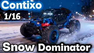 Snow Ripping at Night | Contixo 1/16 