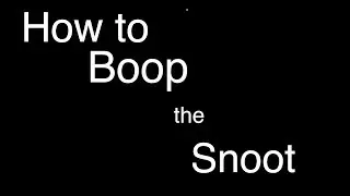 How to Boop the Snoot
