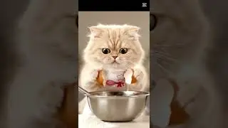Cute Cat Baking Cookies #cat #cutecat #catbaking #bakingcookies #ASMR #relaxingvideo