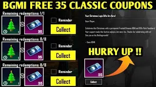 😍BGMI FREE 35 CLASSIC CRATE COUPONS | CHRISTMAS 7 DAYS SECRET NEW EVENT | GET FREE SNOW OUTFIT