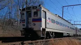 Septa silver liner 4 arriving at Woodbourne next stop is Langhorne 