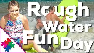 Rough Surf For Autistic Surfers On A Fun Day