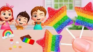 Miniature Rainbow Jelly Recipe 🌈 Delicious Mini Raibow Star Jelly Decorating Ideas 💖 Little Yummy