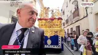 Emocionante despedida del capataz Juan Berrocal en el martillo del paso de misterio del Resucitado