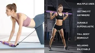 Portable Pilates Bar Kit with Yoga Resistance Band For Workout | Chooyou