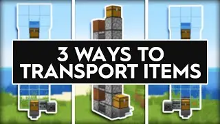 Minecraft 3 Ways To Build An Item Elevator - 1.20+