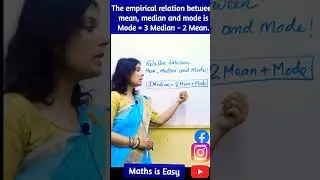 Relationship between Mean , Median and Mode | Class 10 Statistics #shorts #youtubeshorts #class10