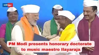 PM Modi Presents Honorary Doctorate To Music Maestro Ilayaraja
