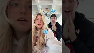 How is she so good at this!! 🤣🦋 #shorts #challenge #funny #couple