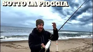 Surfcasting a Sabaudia sotto la pioggia