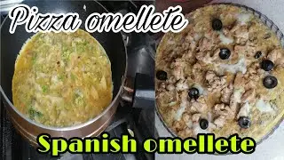 Spanish omelette by Aqsa Bilal|Pizza omelette|Breakfastrecepie#omelette#pizzaomelette#cheesyomelette