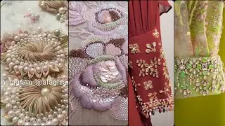 Fancy Work Party Wear Designer Dresses Designing Detailing video 📸#pakistan/dress design/dress