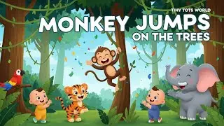 Monkey Jumps on the Trees 🐒🌴 | Fun Jungle Rhyme for Kids