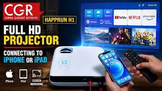 Happrun H1 Full HD Projector - Connecting to iPhone or Ipad #happrun