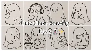👻✨ Cute ghost drawing ideas ✏️ 