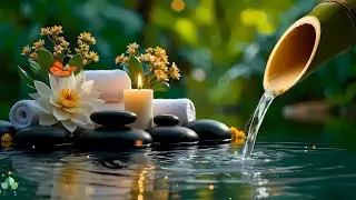 Bamboo Sound Water 🌿 Relaxing Music for Stress & Anxiety Relief | Deep Sleep 😴 Heal Body & Soul