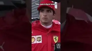 Carlos&rsquo;s reaction on Lando Norris mega crash 💥🥺#shorts  | F1 media