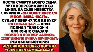 После смерти моего сына внук выбрал жить со мной.В суде невестка сказала судье, что это ложь
