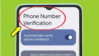 Phone Number Verification in Google Settings