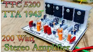 2sc5200 TTA 1943 power amplifier circuit 200 watt // TTC 5200 transistor stereo