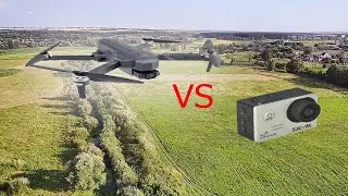 SJRC F11 PRO 4k video test  vs SJCAM SJ5000X ELITE  смешанный тест видео.