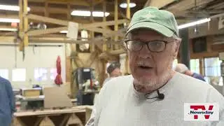 Port Jefferson's Bayles Boat Shop building replica spy boat from Revolutionary War