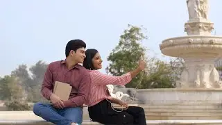 Cheerful Indian couple doing video call together using a smart... | Indian Stock Footage | Knot9